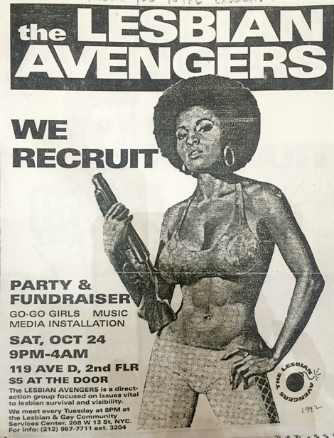 Lesbian Avengers “We Recruit” Flier, 1992